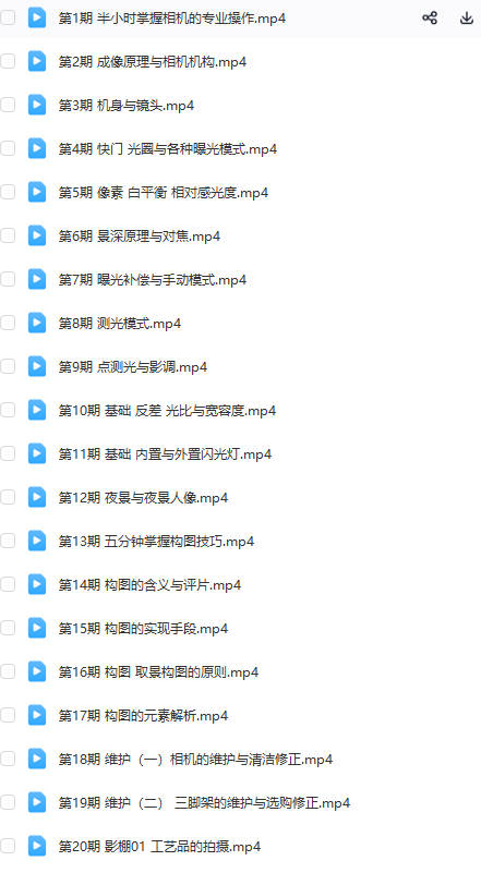 图片[15]-单反相机摄影教程零基础微单拍照视频入门技巧人像构图后期网课程