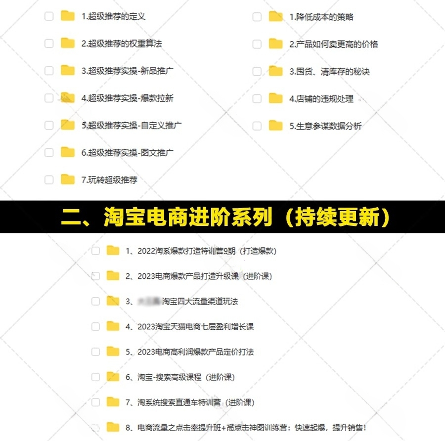 图片[3]-2023淘宝运营课程店铺开店教程视频直通车引力魔方电商网店培训